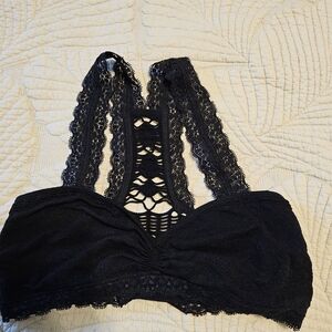 NWOT Free People Black Lace Bralette XS/S